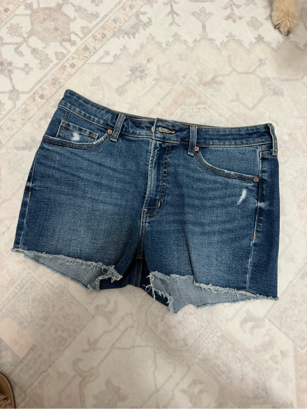 Old Navy OG Straight high rise Dark Blue Denim Cutoff Shorts